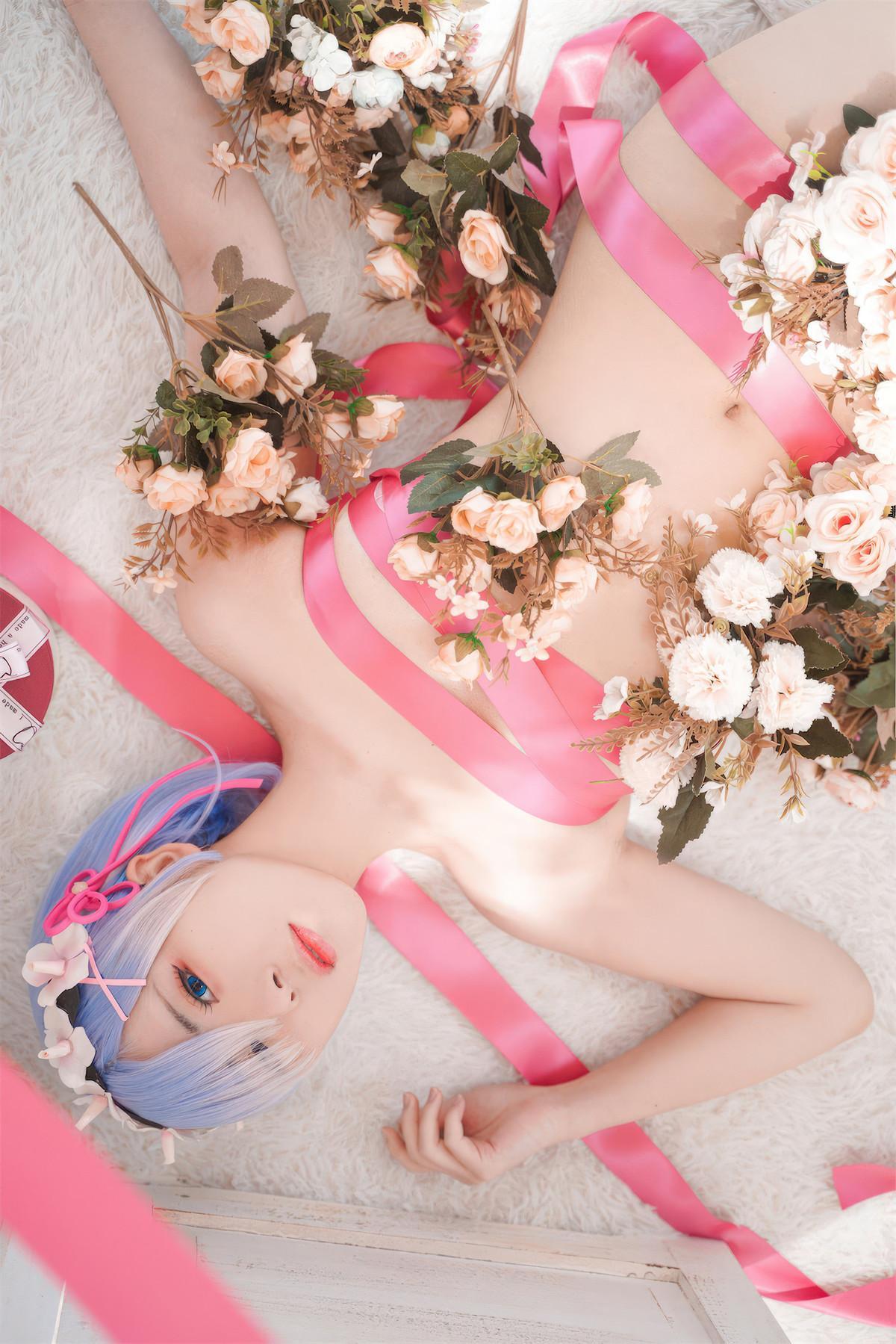 Cosplay 虎森森 蕾姆丝带 Rem Ribbon(47)