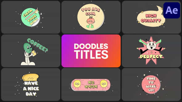 Comic Doodles Titles For After Effects - VideoHive 54630740