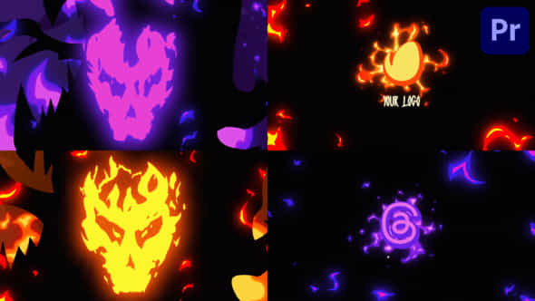 Fire Skull Logo Premiere Pro - VideoHive 48684503