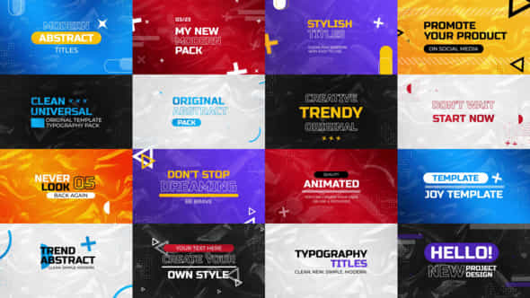 Modern Colorful Titles - VideoHive 45528976