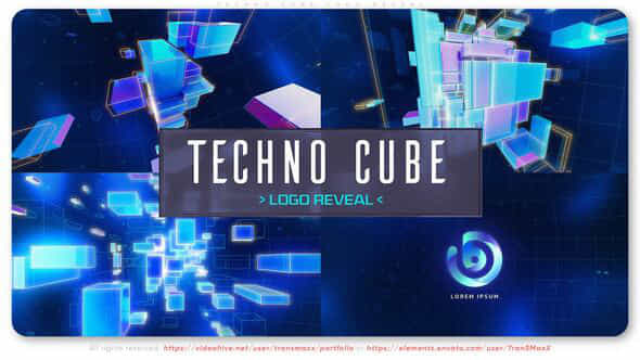 Techno Cube Logo Reveal - VideoHive 52917128