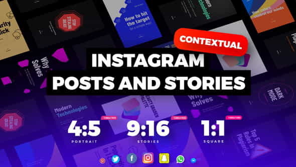 30 Contextual Marketing Instagram Stories - VideoHive 33814974