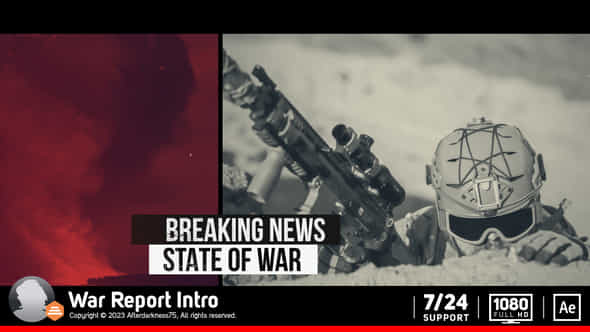 War Report Intro - VideoHive 48561357