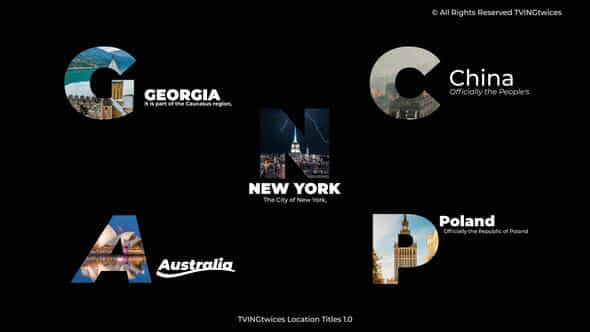Location Titles 10 Mogrt - VideoHive 53916872