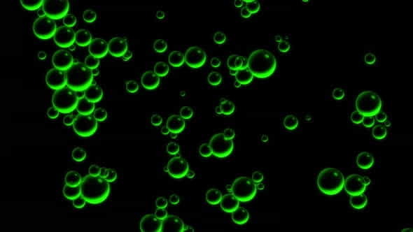 Oil green drops moving in - VideoHive 33329966