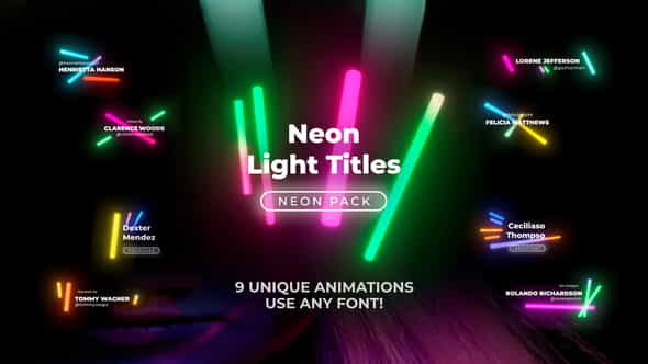 Neon Light Titles 5 - VideoHive 26192826