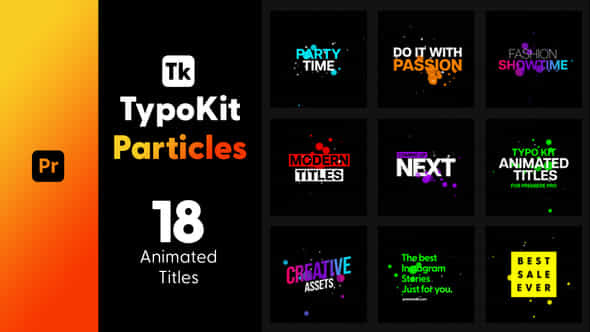 Typo Kit Particles - VideoHive 44565294
