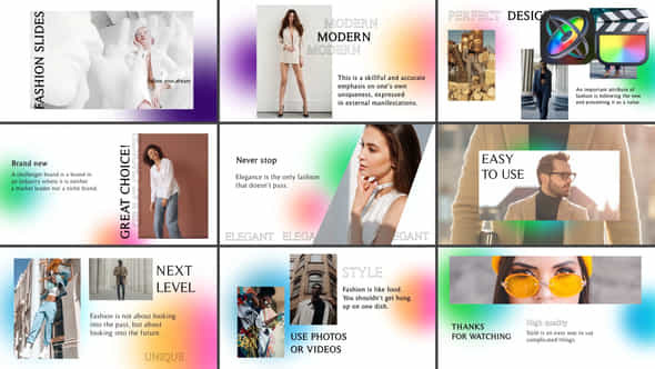 Gradient Fashion Slides For Fcpx - VideoHive 52355052