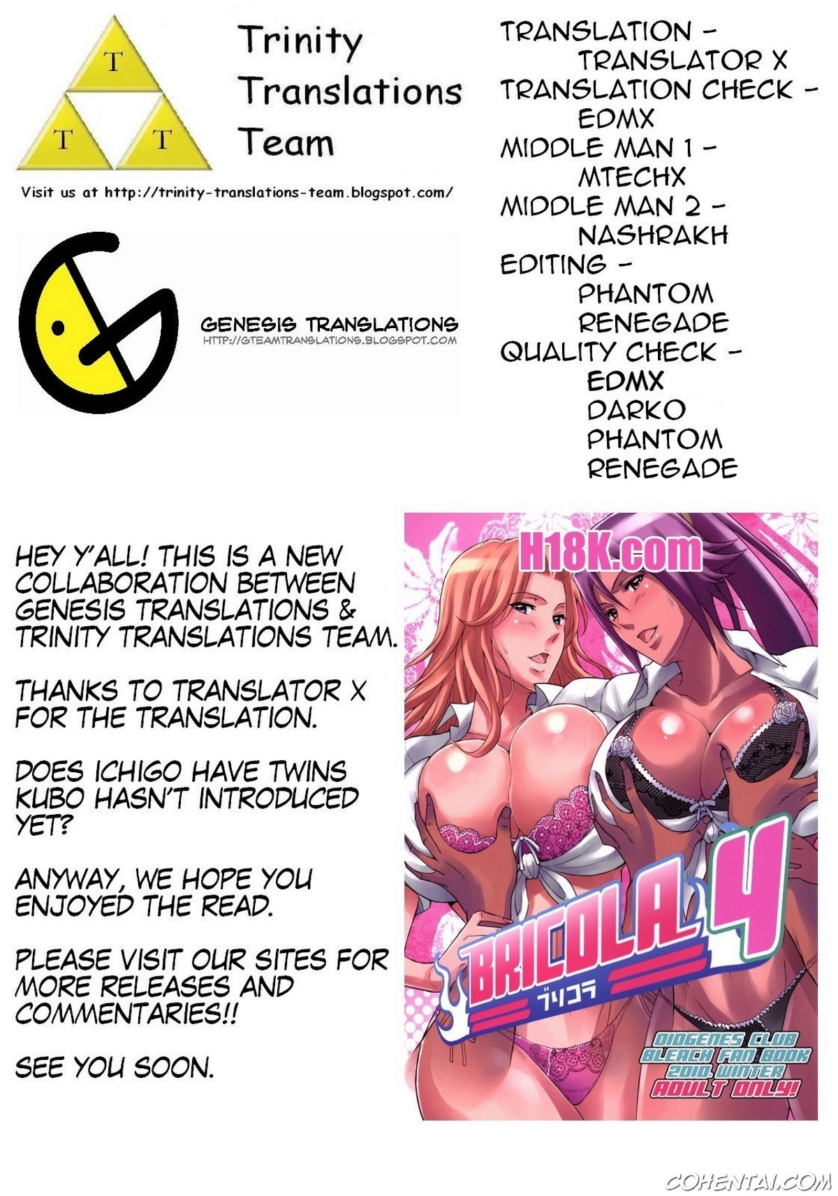 BRICOLA 4 (Bleach) xxx comics manga porno doujin hentai español sexo 