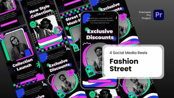 Reels Fashion Street Premiere Pro Templates - VideoHive 54285277