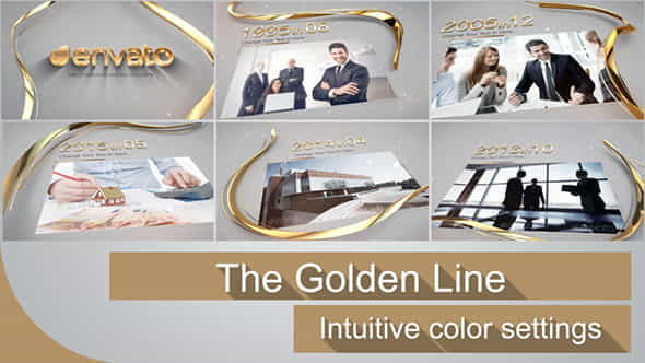 Golden Line Years - VideoHive 14613365