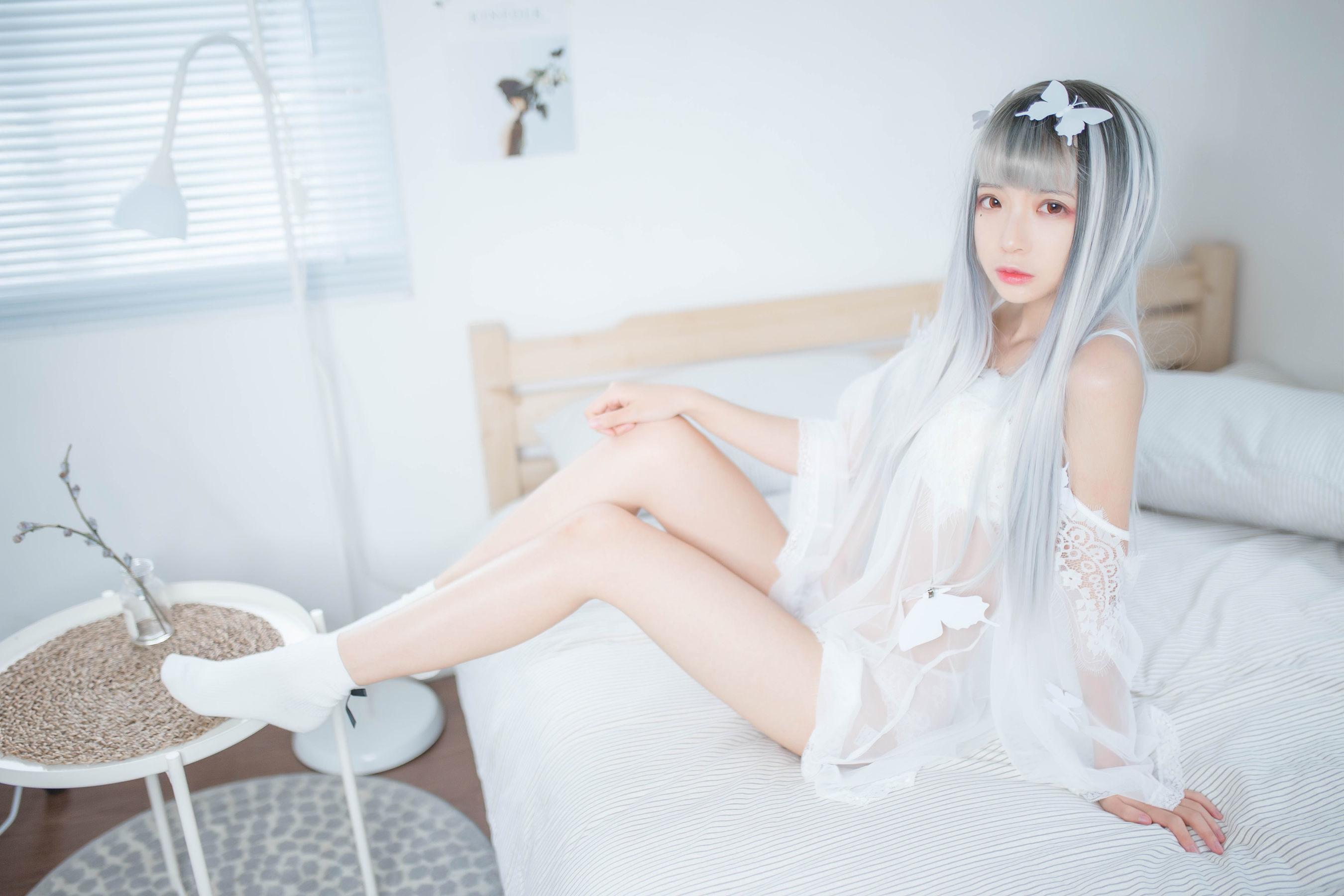 [网红COSER] 疯猫ss – 透明白纱 写真集(26)