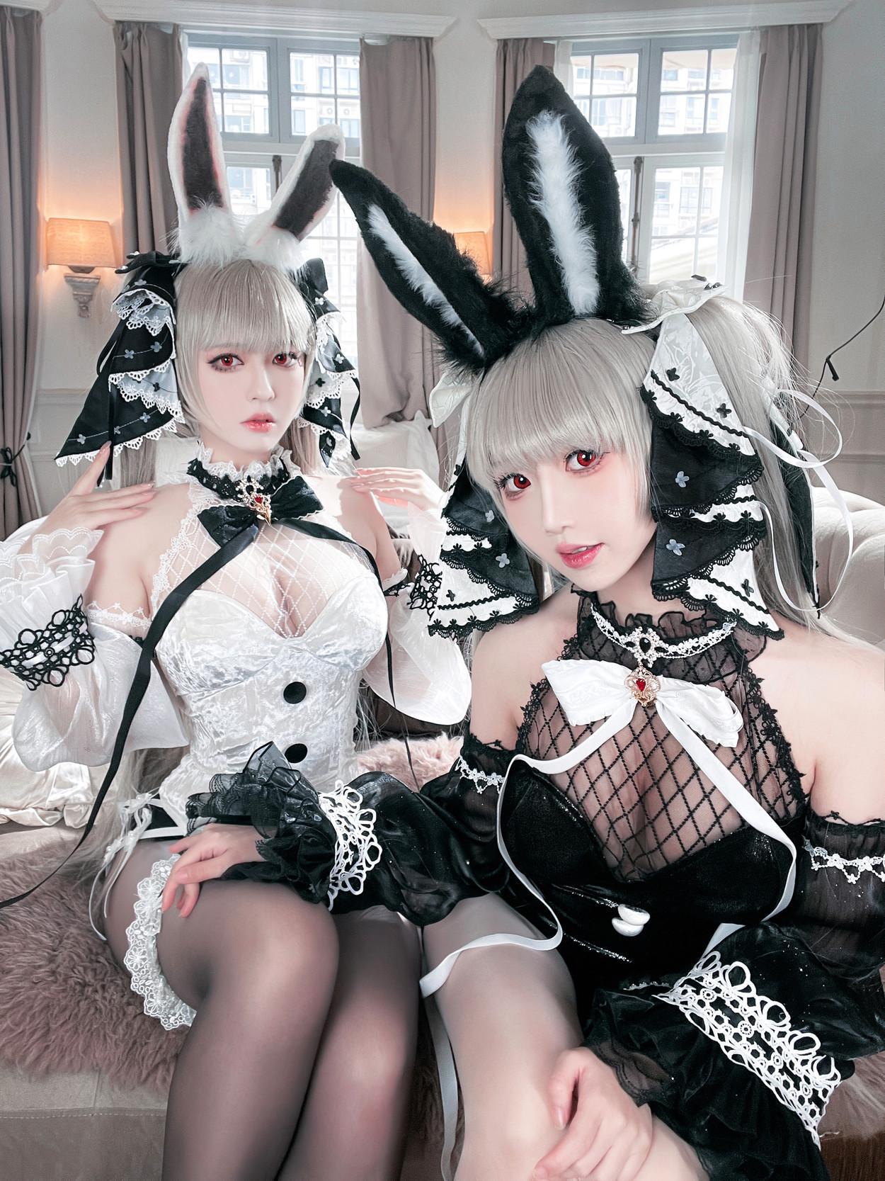 Cosplay 面饼仙儿 & 半半子Banbanko 碧蓝航线 可畏兔兔(53)