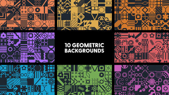 Geometric Backgrounds - VideoHive 43450428