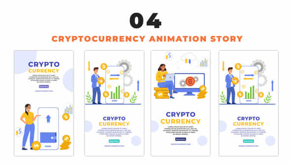 Vector Cryptocurrency Investment - VideoHive 48657877