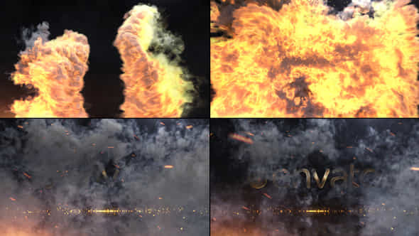 Fire Explosion Logo - VideoHive 38871520