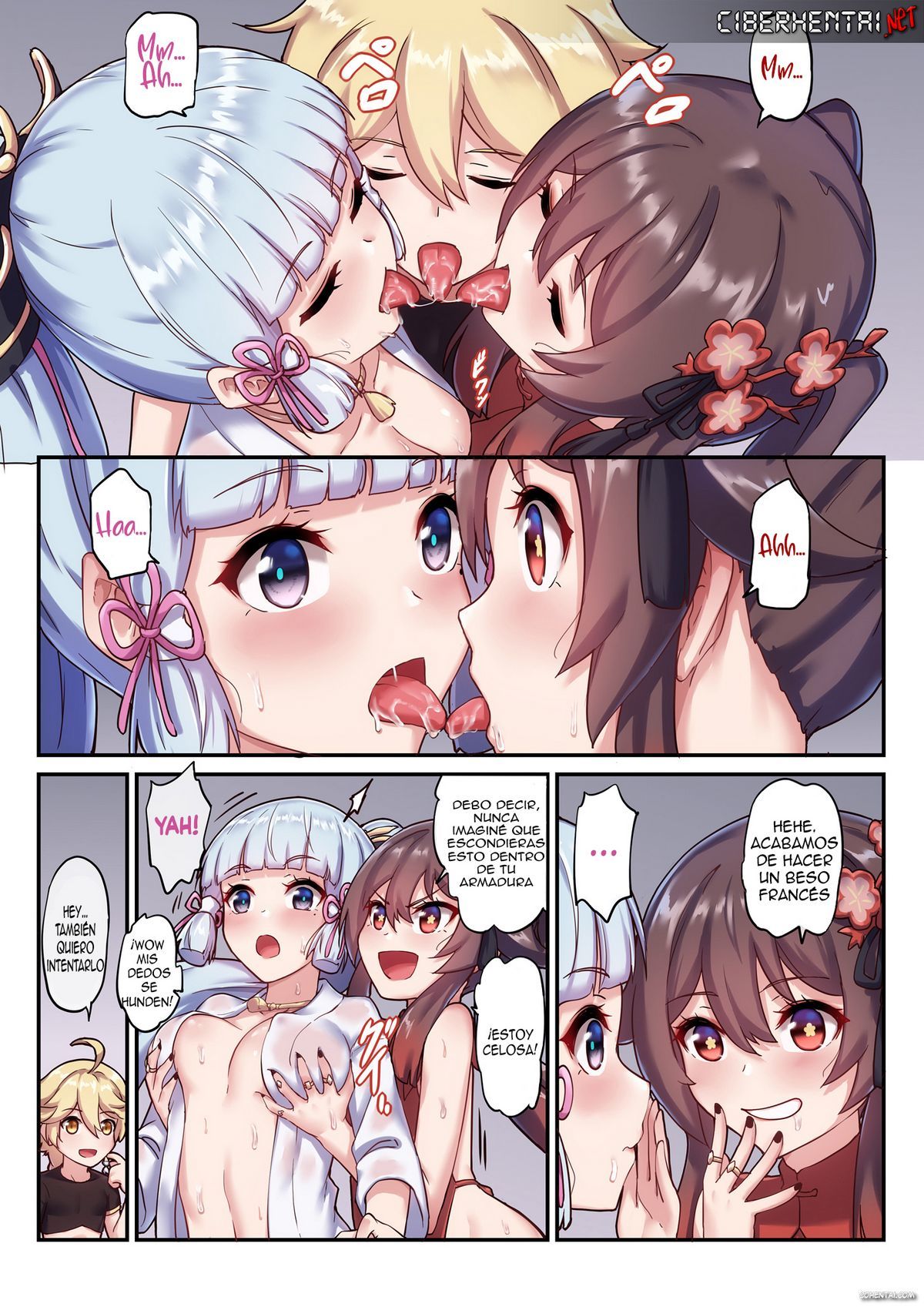 The Traveler’s Wives Hu tao & Kamisato Ayaka (Genshin Impact) xxx comics manga porno doujin hentai español sexo 