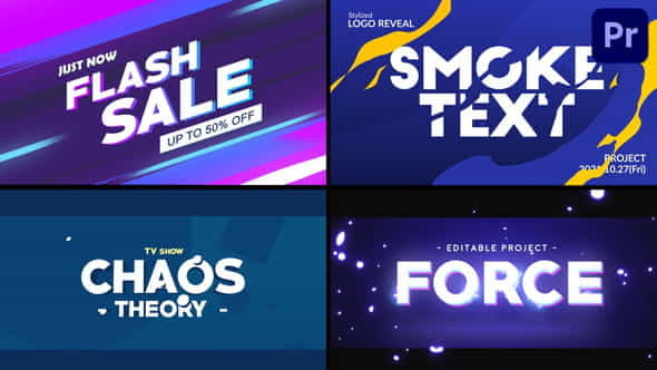 Cartoon Title Logo Animations Pack - VideoHive 35763887
