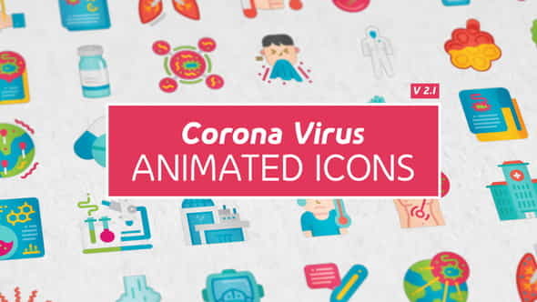 Corona Virus Icons - VideoHive 26019243