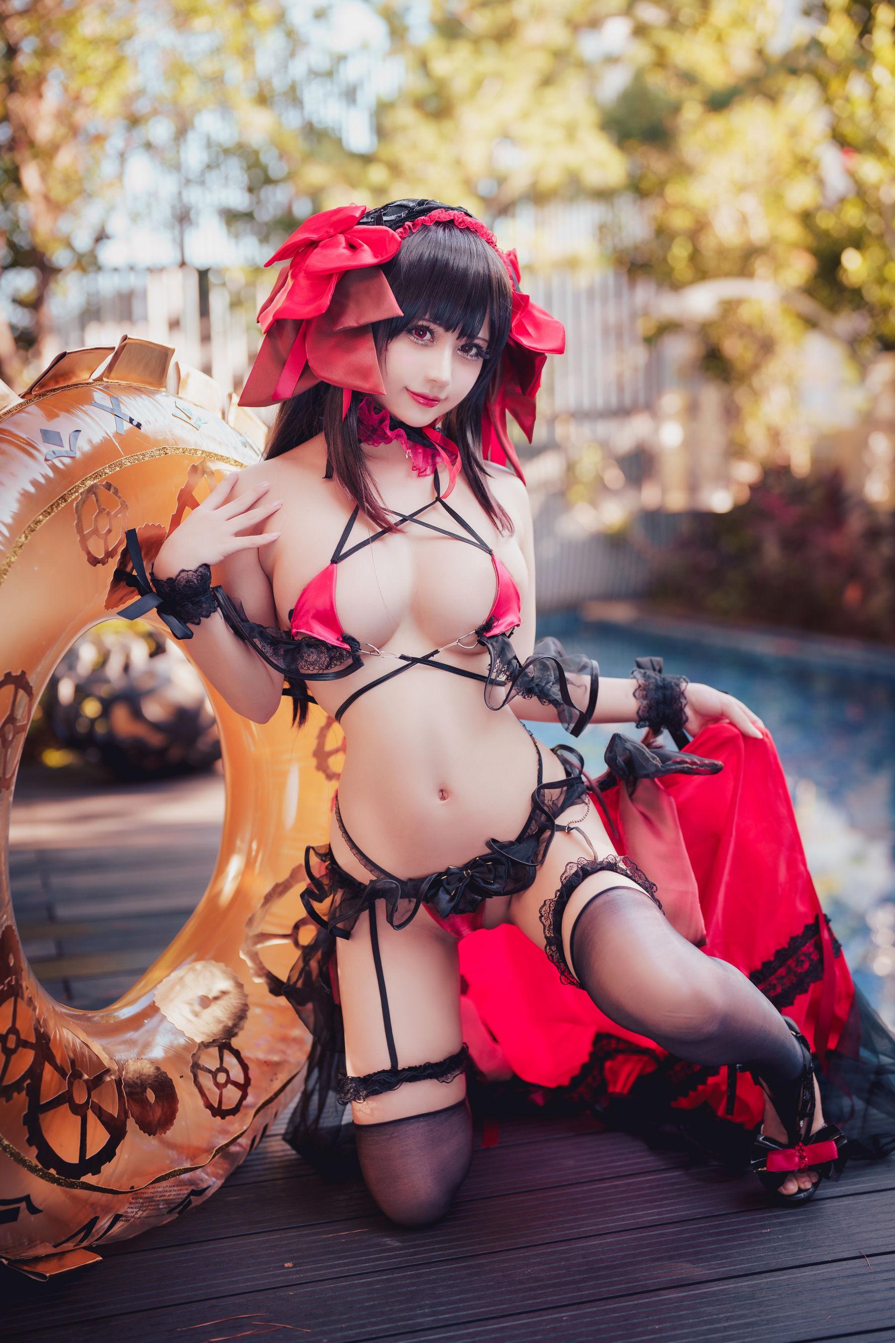 [网红COSER] 沖田凜花Rinka – Kurumi Tokisaki Swimsuit(6)