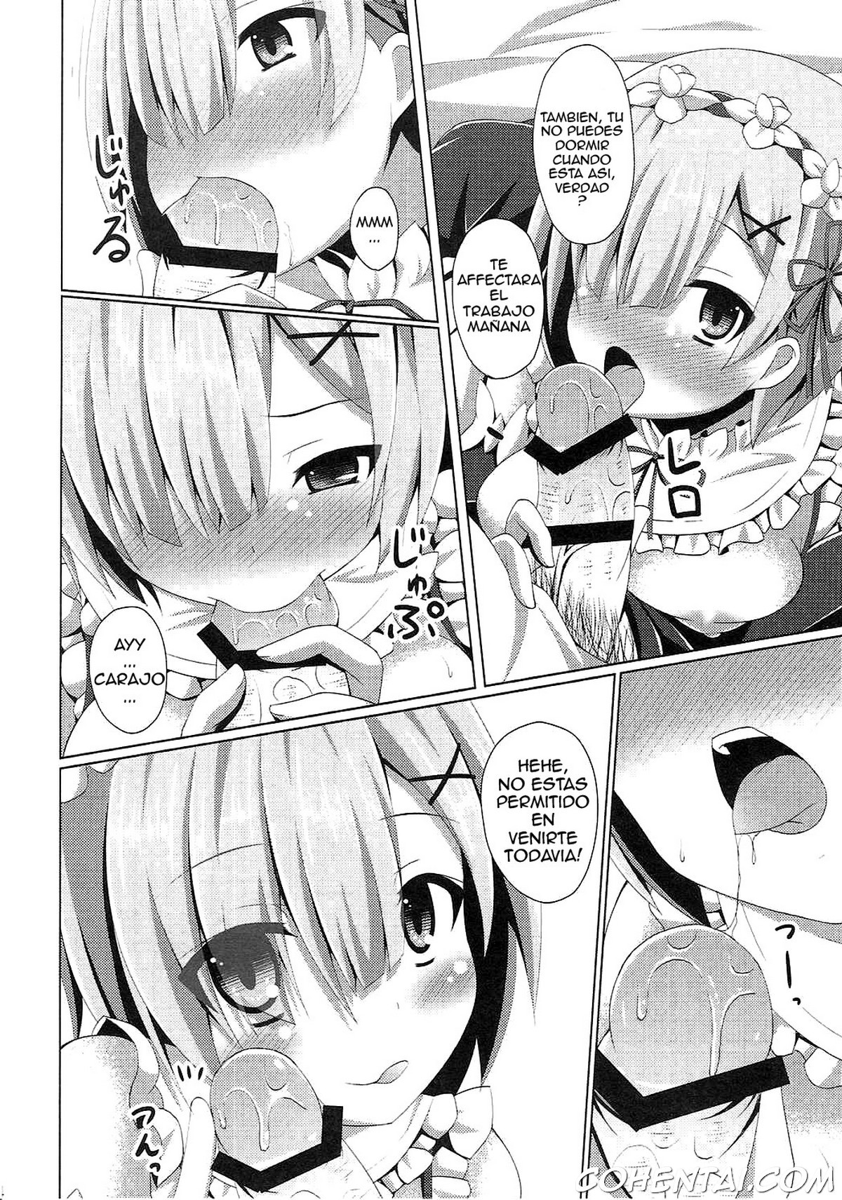 “A Subaru-kun Ecchi Shimasu?” “Chotto Barusu Nani Jiro Jiro Miten no yo” (Re:Zero Kara Hajimeru Isekai Seikatsu) xxx comics manga porno doujin hentai español sexo 