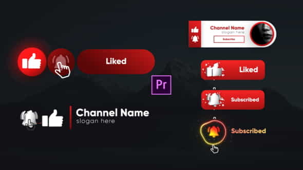 Youtube Subscribes Pack-Premiere Pro - VideoHive 26389184