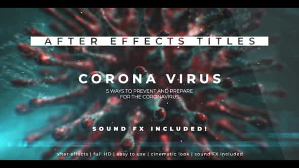 Corona Virus 3D Titles - VideoHive 26286709
