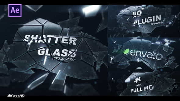 Shatter Glass Logo Intro - VideoHive 32866569