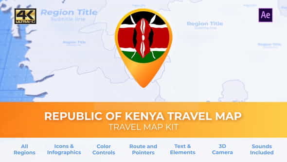 Kenya Map - Republic of - VideoHive 30442210