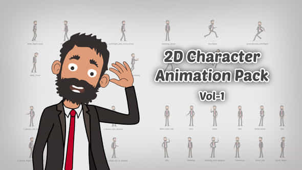 2D Character Animation Pack Vol 1 - VideoHive 58827803