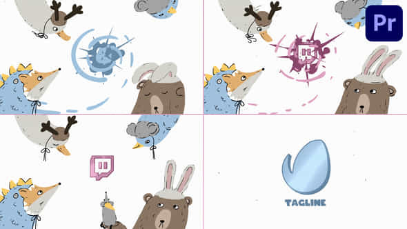 Cartoon Animals Logo - VideoHive 47660827