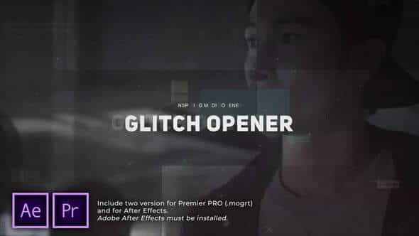 Glitch Media Opener - VideoHive 30586434