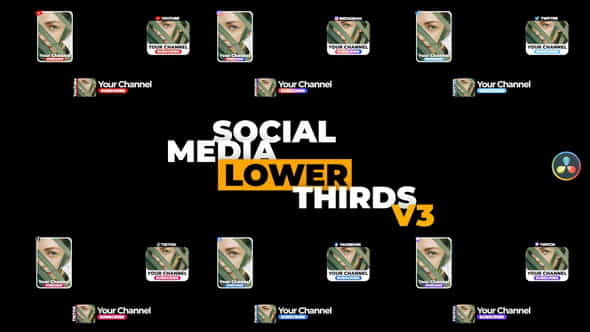 Social Media Lower Thirds v3 - VideoHive 34326300