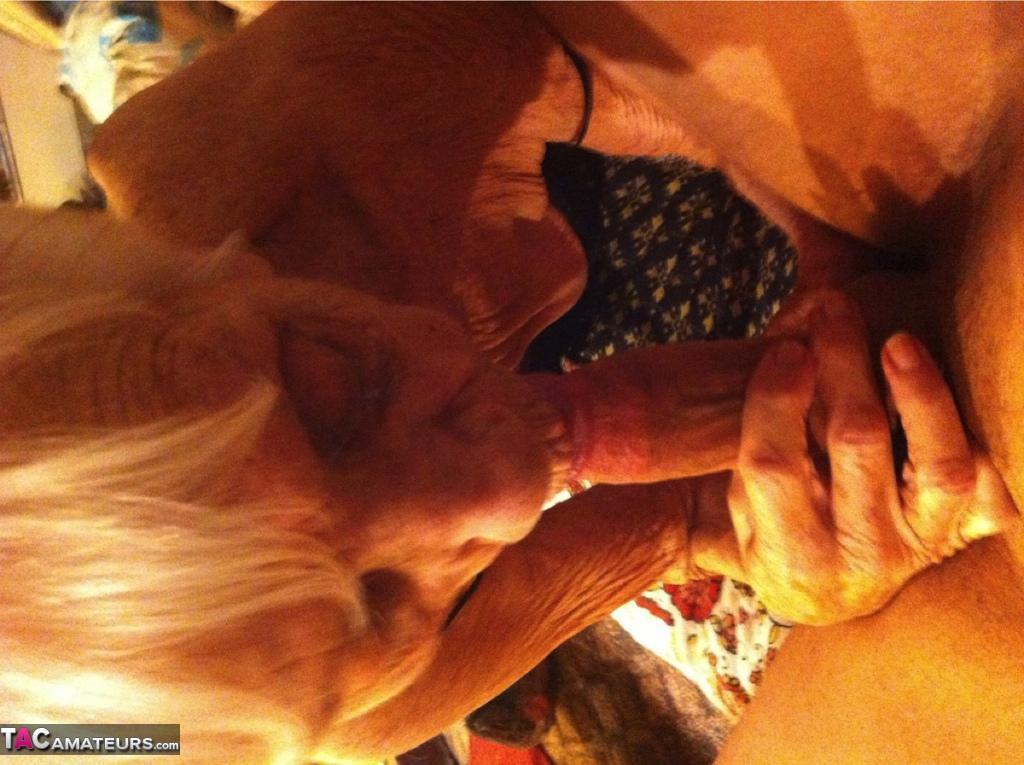 Really old granny shows off her cock sucking skills from a POV perspective(9)