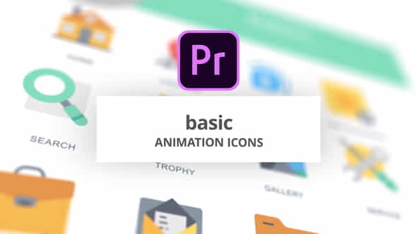 Basic - Animation Icons (MOGRT) - VideoHive 26755153