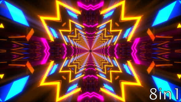 Neon Lights Tunnel VJ loops - VideoHive 19681001