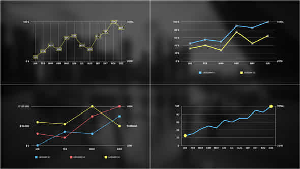 Line Chart Infographic - VideoHive 40436755