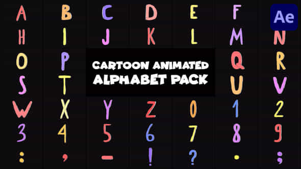 Cartoon Animated Alphabet For After Effects - VideoHive 53914492