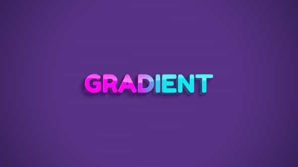 Gradient Typography - VideoHive 47548099