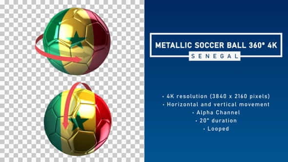 Metallic Soccer Ball 360 4K - VideoHive 33304871