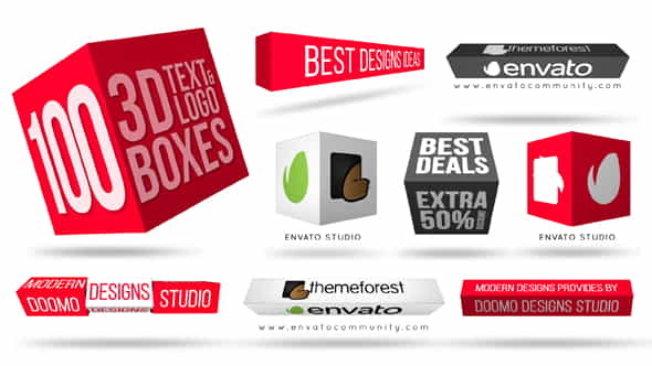 3D TextLogo Boxes - VideoHive 15235852