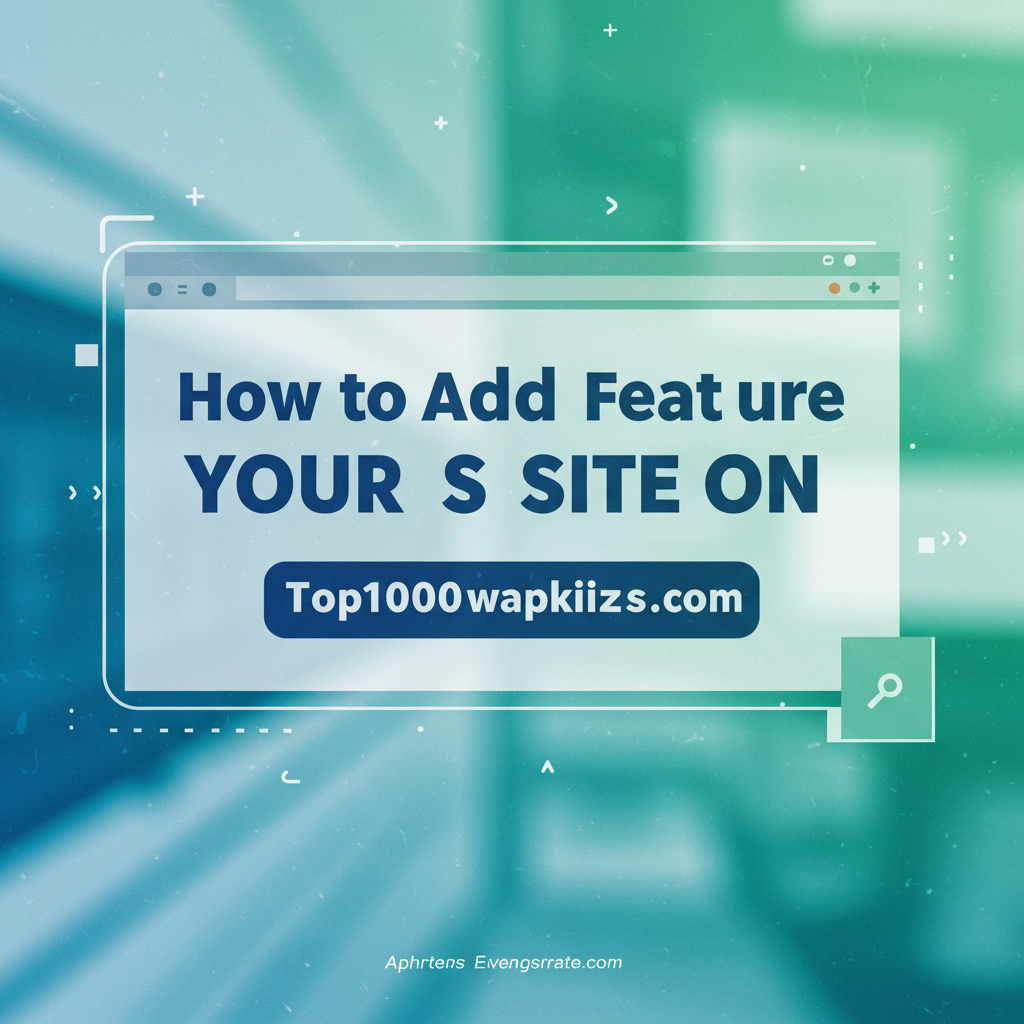 Complete Guide: How to Add and Feature Your Site on Top100.wapkizs.com