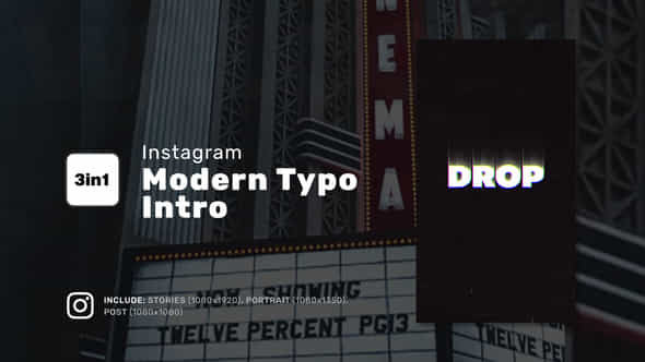 Instagram Modern Typo - VideoHive 45087239