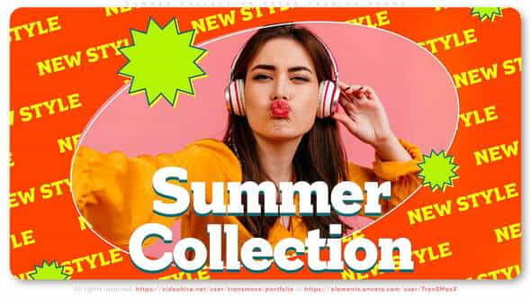 Summer Collection. Retro Style Fashion - VideoHive 31482373