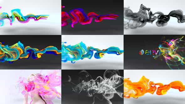 Colorful Particles Flowing Logo - VideoHive 24197971