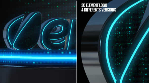 Neon Logo With Led Element 3D - VideoHive 6525640