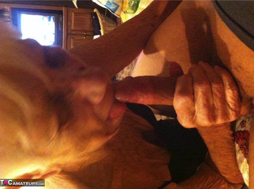 Really old granny shows off her cock sucking skills from a POV perspective(8)