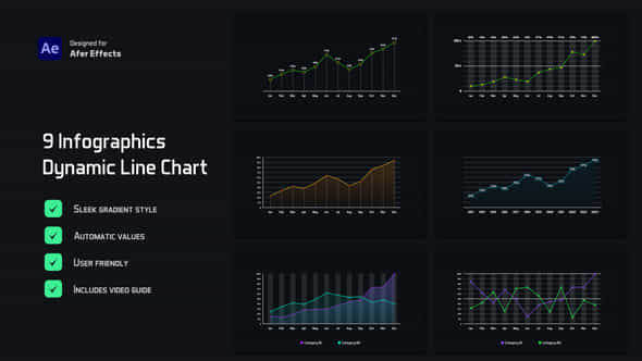 Line Chart Infographics - VideoHive 54327650