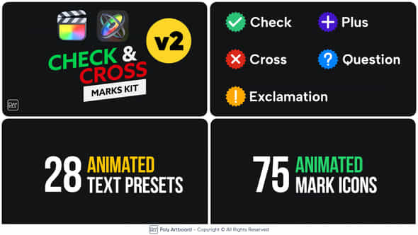 Check Cross Marks Vol2 For Final Cut Pro X - VideoHive 51222136