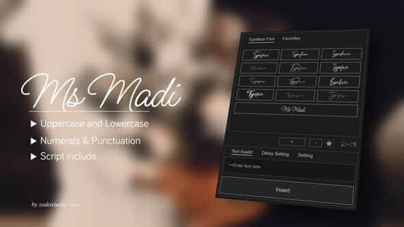 Animated Typeface Ms Madi - VideoHive 58929718
